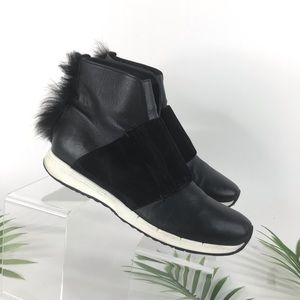 Zero + Maria Cornejo Women’s Black Leather Sneaker Boots Size 7.5-8 EUR 38